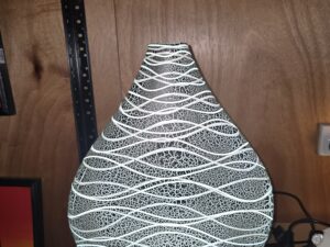 Black crackle with squiggles bottle medium
